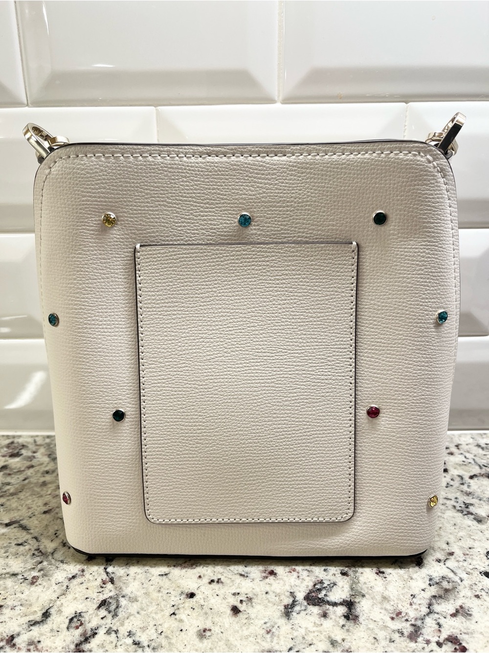 Kate Spade Darcy Small Bucket with Gemstone Details Crossbody Bag EUC - Picture 4 of 13